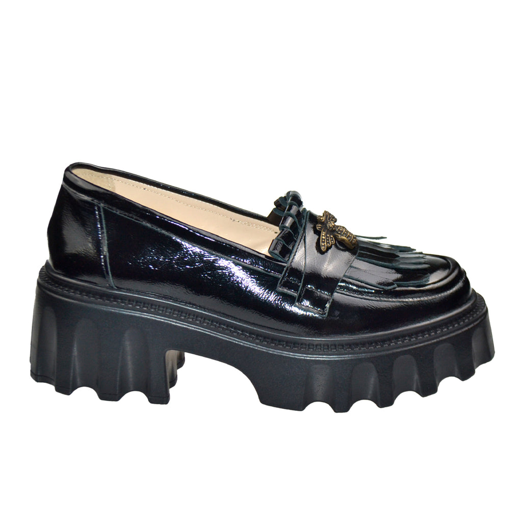 Pantofi Casual Dama Piele Naturala Negra Lorena 3502-1