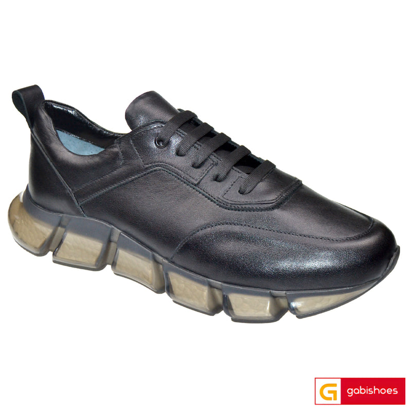 Pantofi Sport Piele Naturala Neagra Gabriel 3345