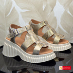 Sandale Piele Naturala Auriu Lorena 3400-3