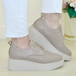 Pantofi Casual Dama Piele Naturala Taupe Lorena 1768-8