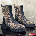 Ghete Piele Naturala Negru cu Imprimeu Gabina 890-2026