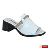 Papuci Dama Piele Naturala Alba 5045