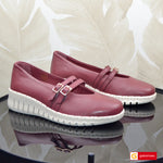 Pantofi Casual Piele Naturala Bordo Gabinna 0164-123030