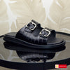 Papuci Barbat Piele Naturala Neagra 3967-2