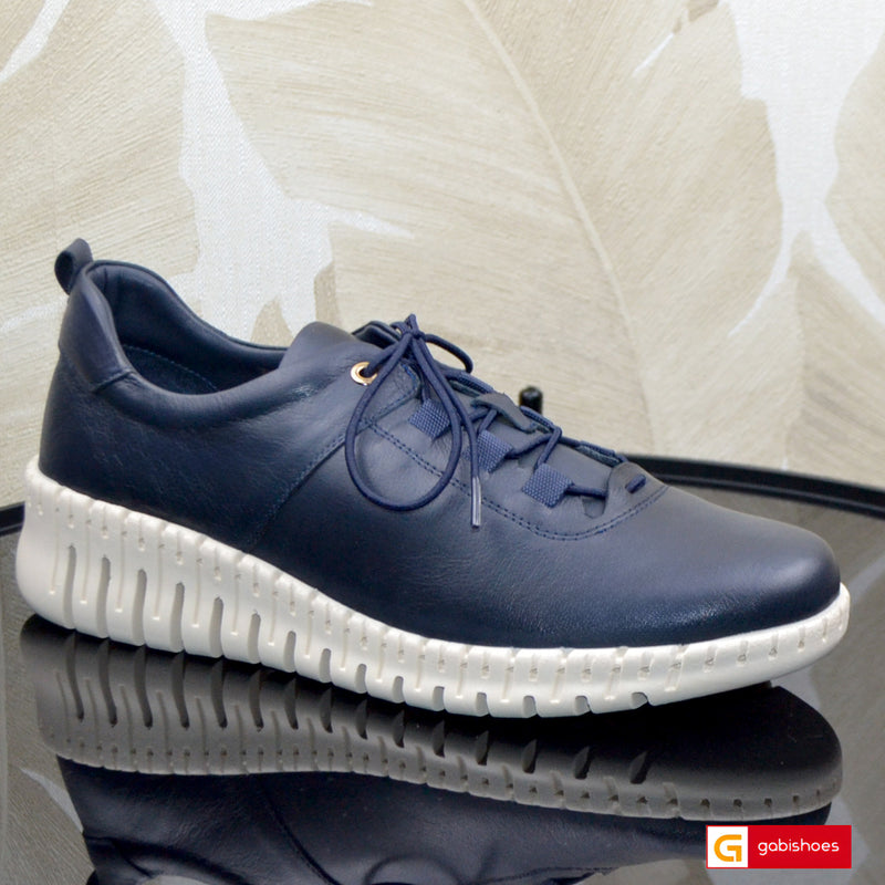 Pantofi Casual Piele Naturala Bleumarin Gabinna 0164-123005