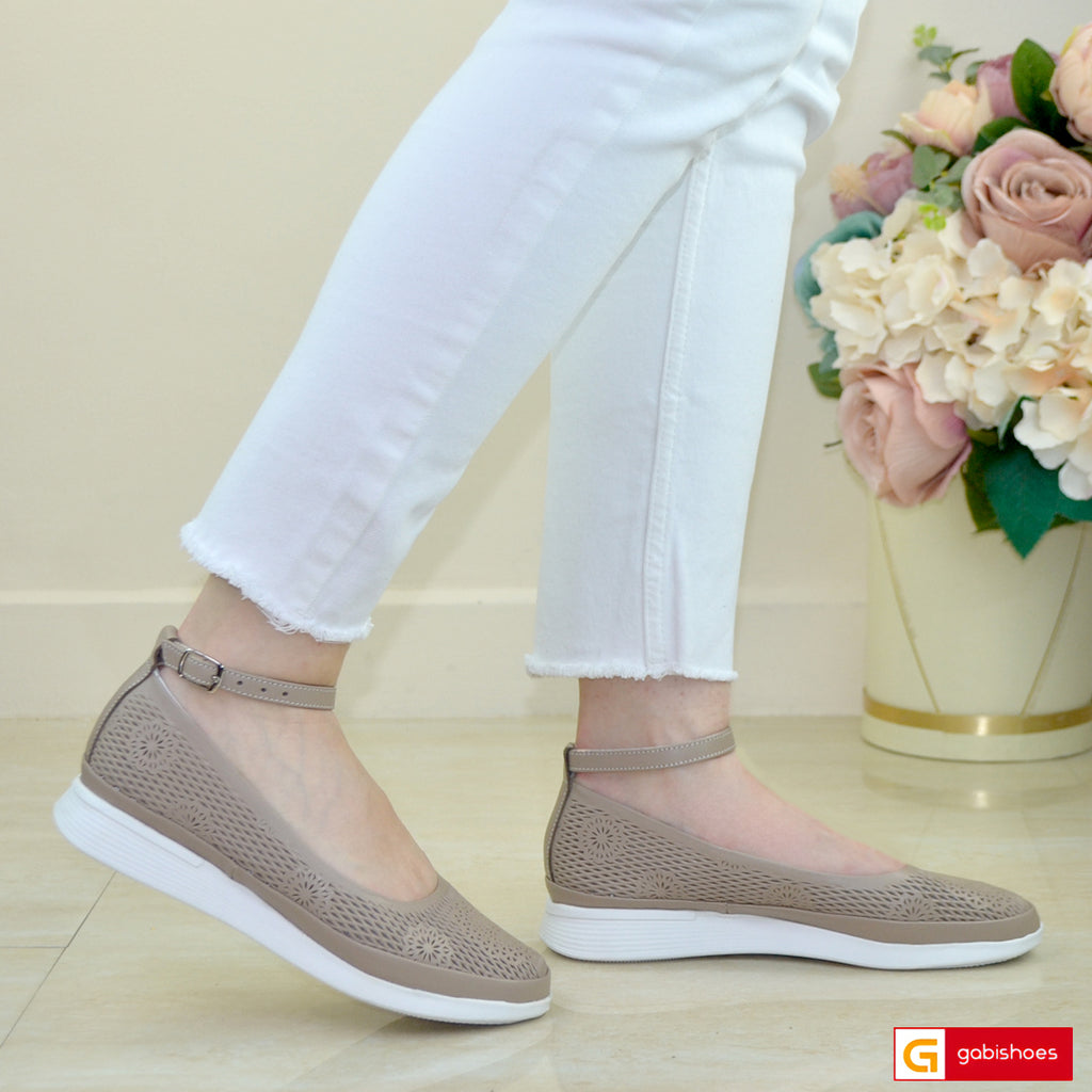 Balerini Piele Naturala Taupe Lorena 3781-1