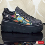 Pantofi Sport Piele Naturala Neagra Lorena 3998-3