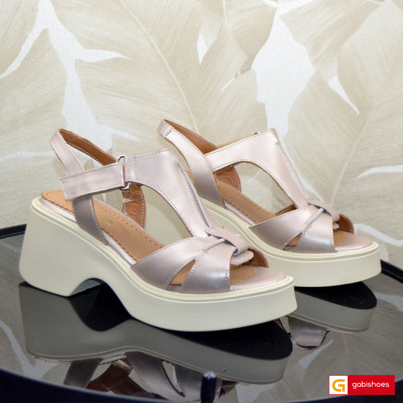 Sandale Casual Dama Piele Naturala Taupe Lorena 3951-3