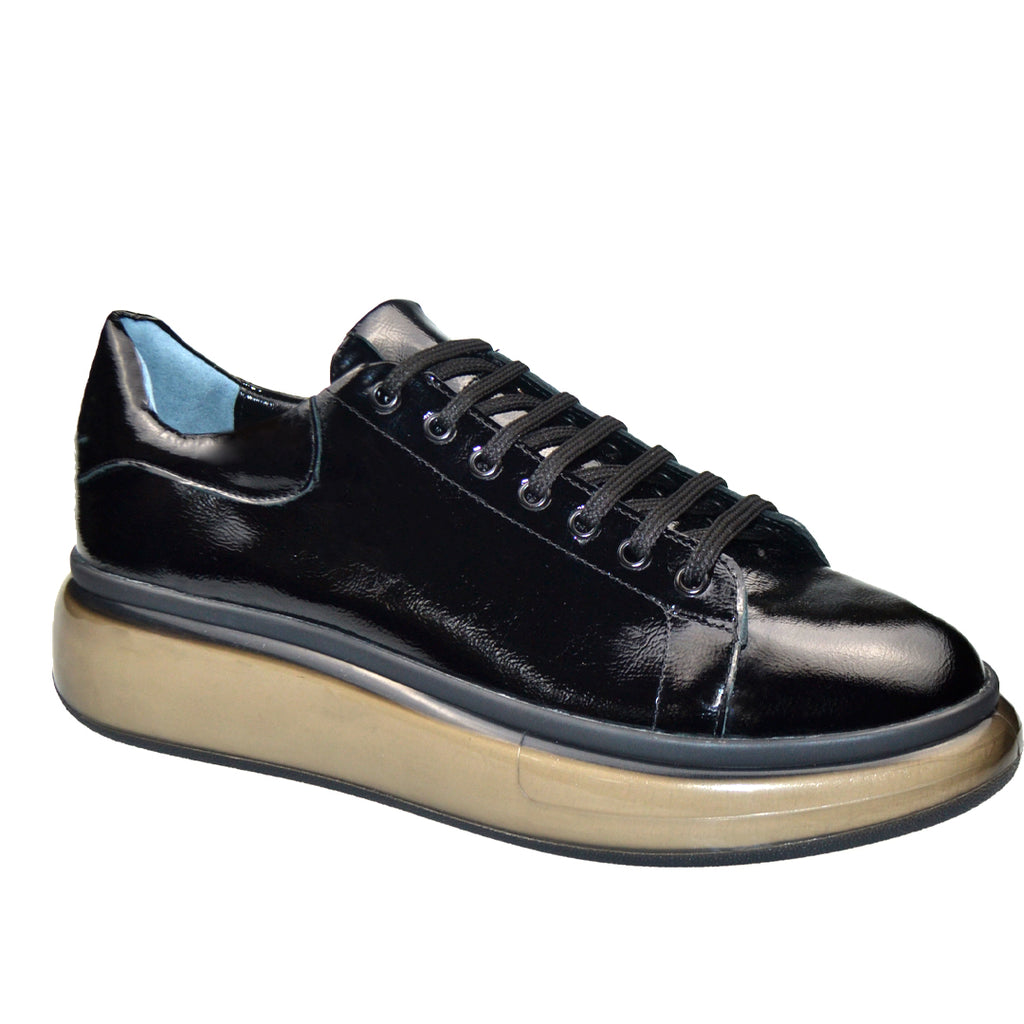 Pantofi Sport Piele Naturala Neagra Gabriel 2042-5