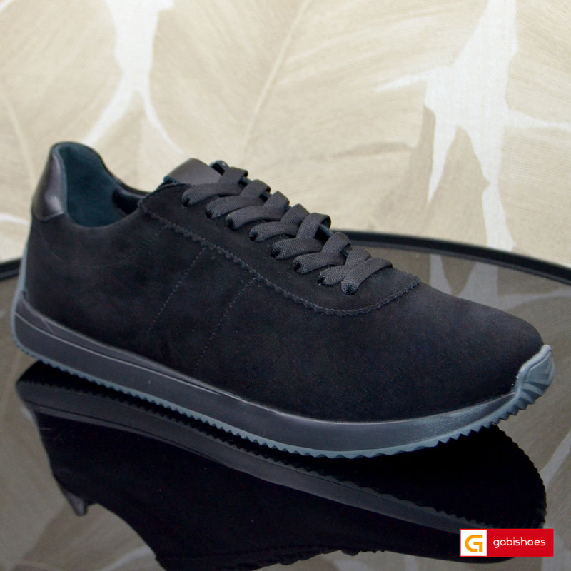 Pantofi Sport Piele Naturala Neagra Gabriel 4044-1