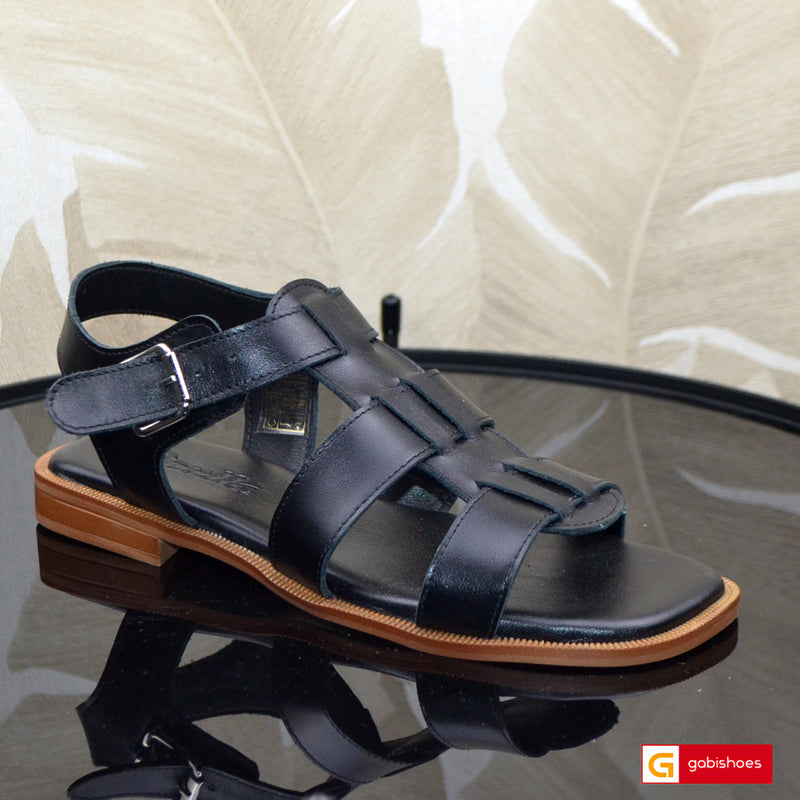 Sandale Piele Naturala Neagra Lorena 3921-1