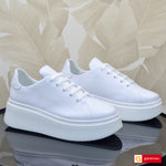 Pantofi Sport Piele Naturala Alba Gabinna 1231-1