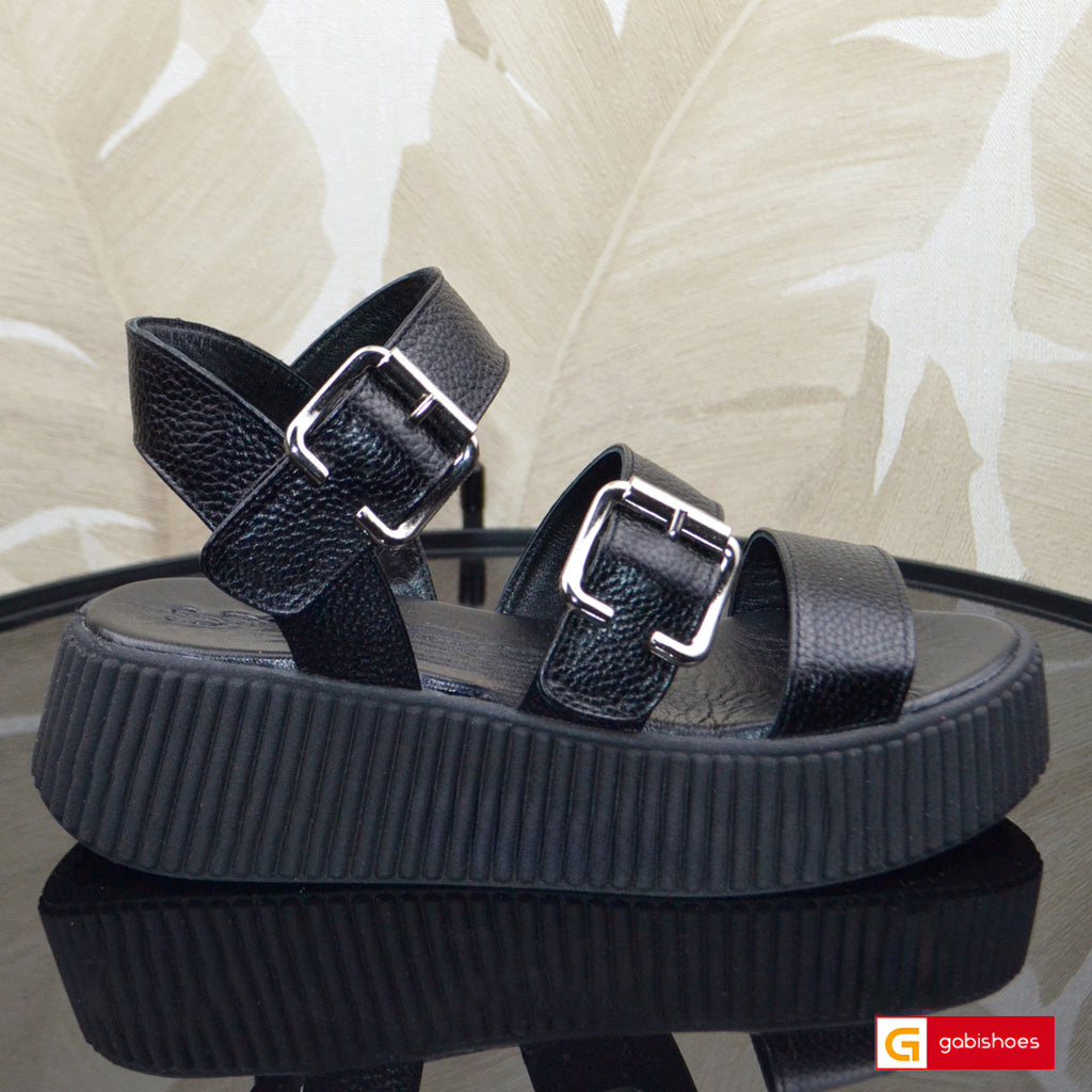 Sandale Piele Naturala Neagra Lorena 3945-3