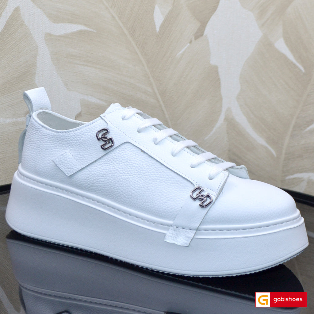 Pantofi Sport Piele Naturala Alba Lorena 4099-4