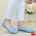 Balerini Dama Piele Naturala Blue Natalia 164-91169