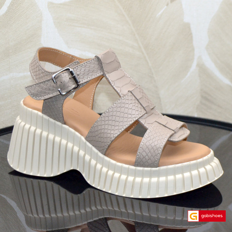 Sandale Piele Naturala Taupe Lorena 3400-7