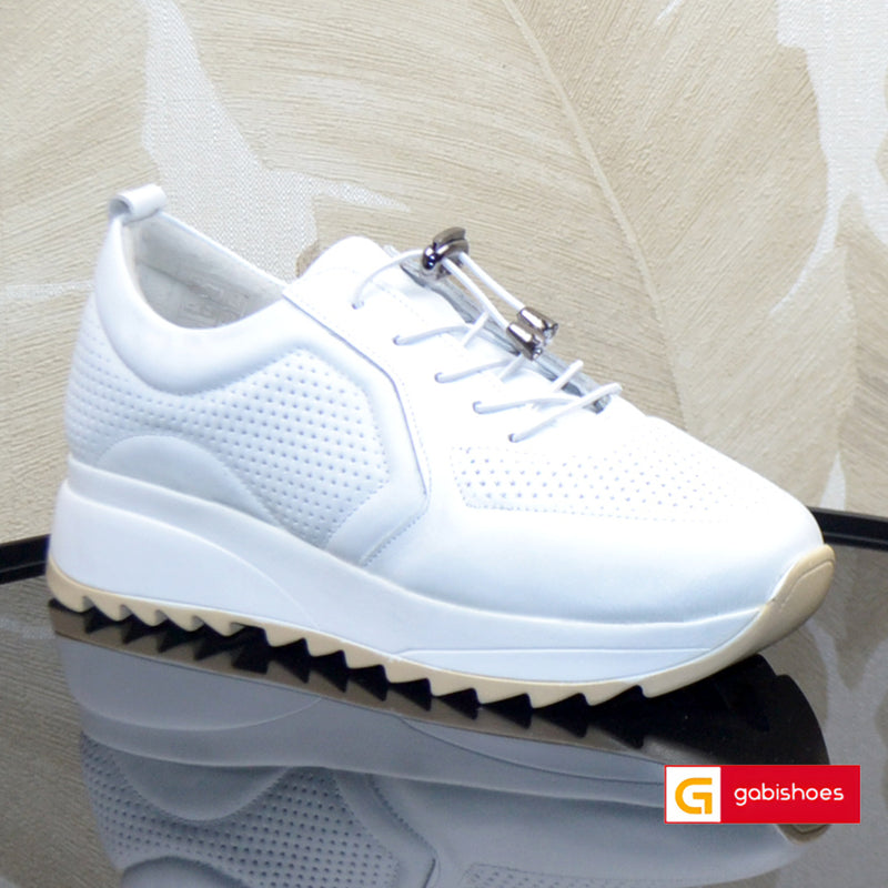 Sneakers Piele Naturala Alba Gabinna 92