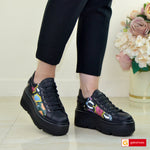 Pantofi Sport Piele Naturala Neagra Lorena 3998-3