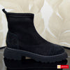Ghete Dama Streach Piele Naturala Intoarsa Gabinna 4071-1 TT NEW