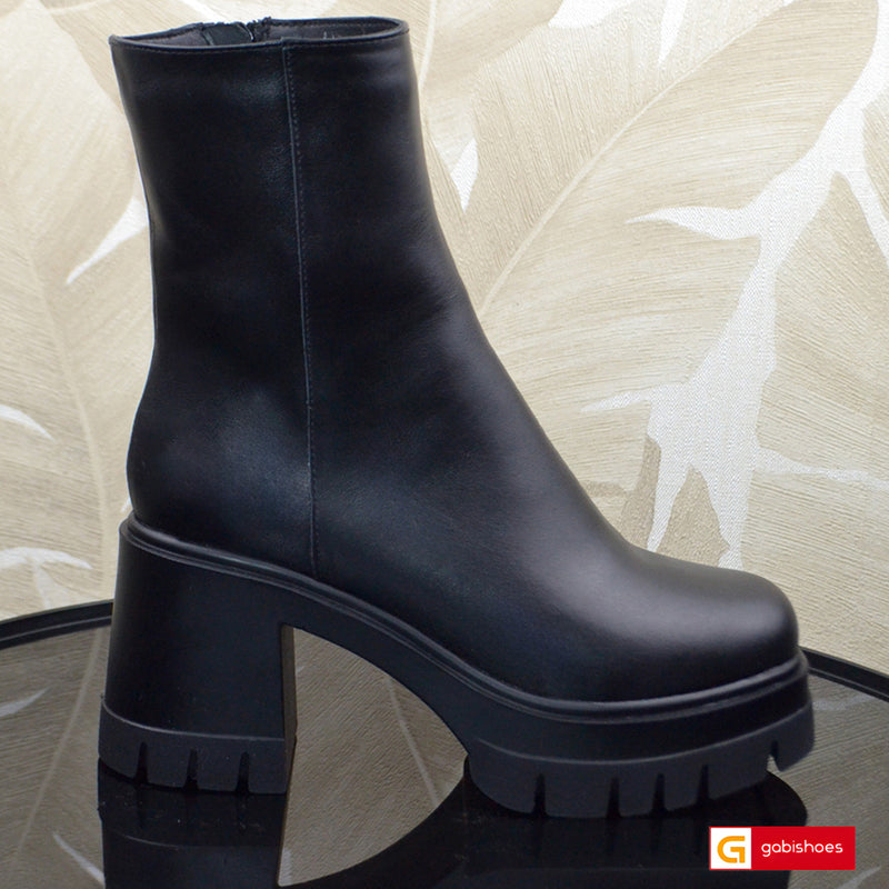 Bocanci Dama Piele Naturala Neagra Lorena 3022-5