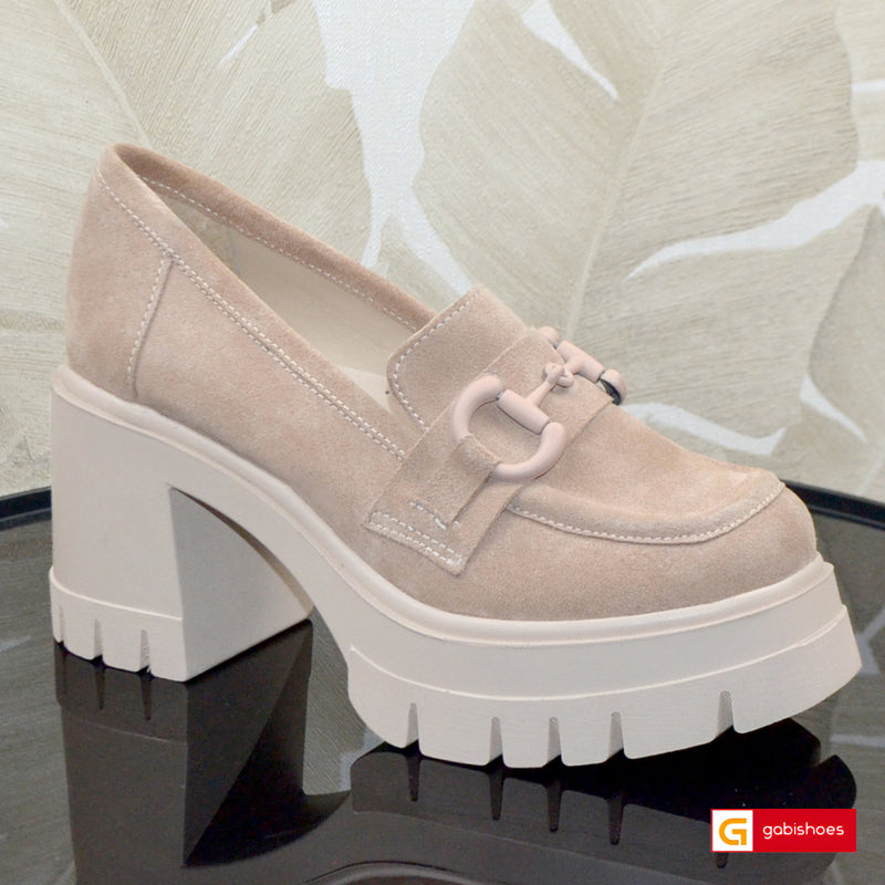 Pantofi Casual Dama Piele Naturala Capuccino Lorena 3677-1
