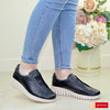 Pantofi Casual Piele Naturala Neagra Gabinna 164-123007