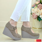 Pantofi Dama Piele Naturala Taupe Vittoria 3614-2
