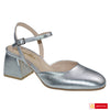 Sandale Dama Office Piele Naturala Argintie Lorena 3764-2