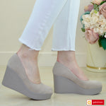 Pantofi Dama Piele Naturala Intoarsa Taupe Sandy 1422-12