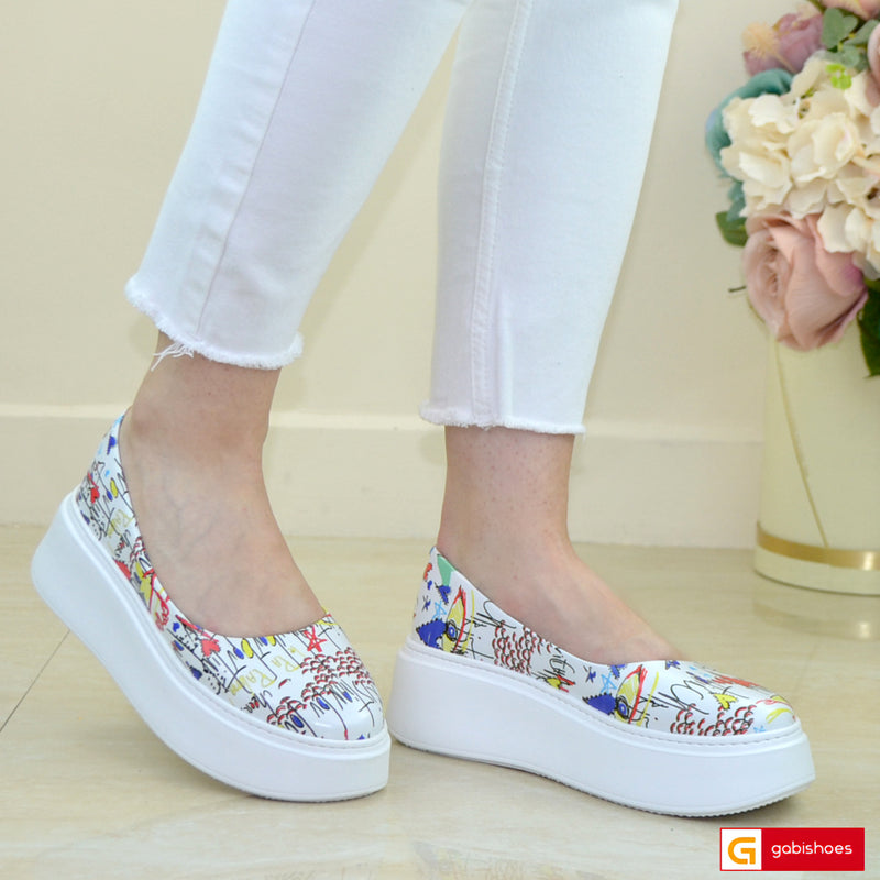 Balerini Piele Naturala Multicolora Gabriela 3146-44