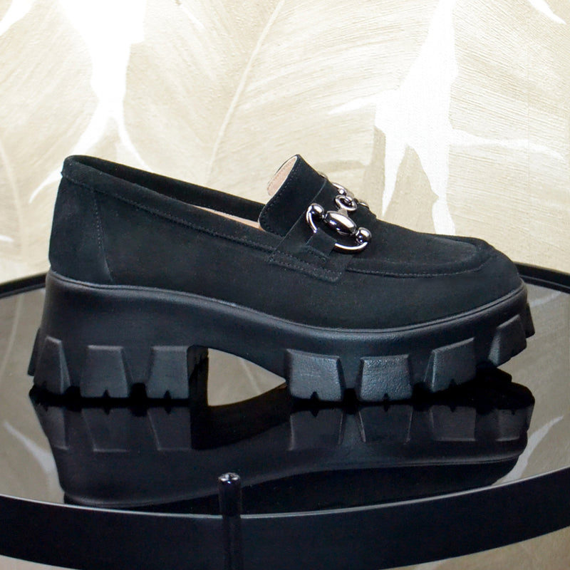 Pantofi Casual Dama Piele Naturala Neagra Lorena 3473-1