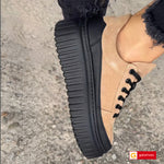 Pantofi Sport Piele Naturala Negru cu Taupe Gabriela 3982-1