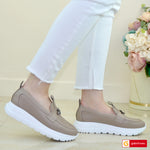 Pantofi Sport Piele Naturala Taupe Gabinna 3722-4