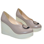 Pantofi Dama Piele Naturala Taupe Sandy 1312-6