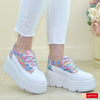 Pantofi Sport Piele Naturala Alb cu Multicolor Lorena 3730-11