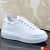 Pantofi Casual Dama Piele Naturala Alb cu Argintiu Lorena 3903-1