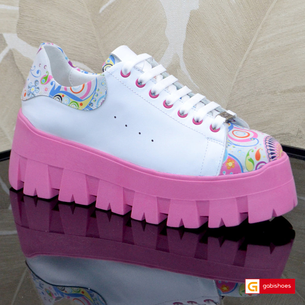 Pantofi Sport Piele Naturala Alba Gabinna 3873-1