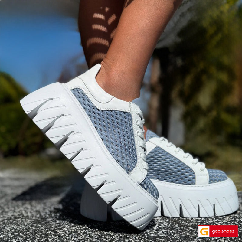 Pantofi Sport Piele Naturala Intoarsa Blue Lorena 3930-5000