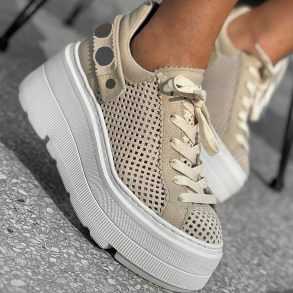 Pantofi Sport Piele Naturala Bej Lorena 3890-2