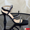 Sandale Dama Office Piele Naturala Intoarsa Neagra PERLLA 1319