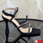 Sandale Dama Office Piele Naturala Intoarsa Neagra PERLLA 1319