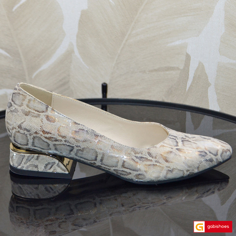 Pantofi Office Dama Piele Naturala Aurie Lorena 3995-3