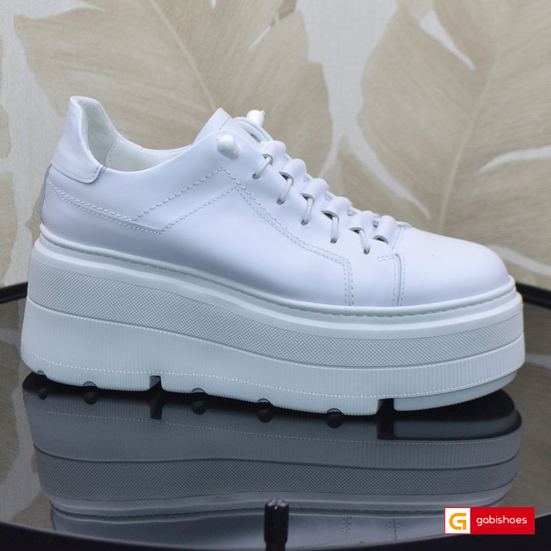 Pantofi Sport Piele Naturala Alba Lorena 4084-1