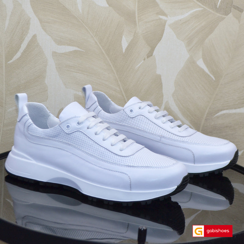 Pantofi Sport Piele Naturala Alba Gabriel 3864-1