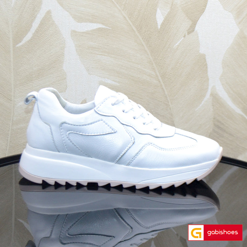 Sneakers Piele Naturala Alba Gabinna 52 ALB