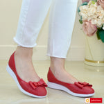 Balerini Piele Naturala Rosie Lorena 3855-1