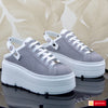 Pantofi Sport Piele Naturala Intoarsa Gri Lorena 3930-1