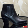 Ghete Dama Piele Naturala Neagra Lorena 4164-1