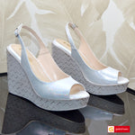 Sandale Dama Piele Naturala Alb Sidef Lorena 3917-1