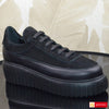 Pantofi Sport Piele Naturala Neagra Gabinna 4005-1